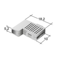 Obudowa Osłona kątowa na konektor żeński 6,3 mm 100 szt.